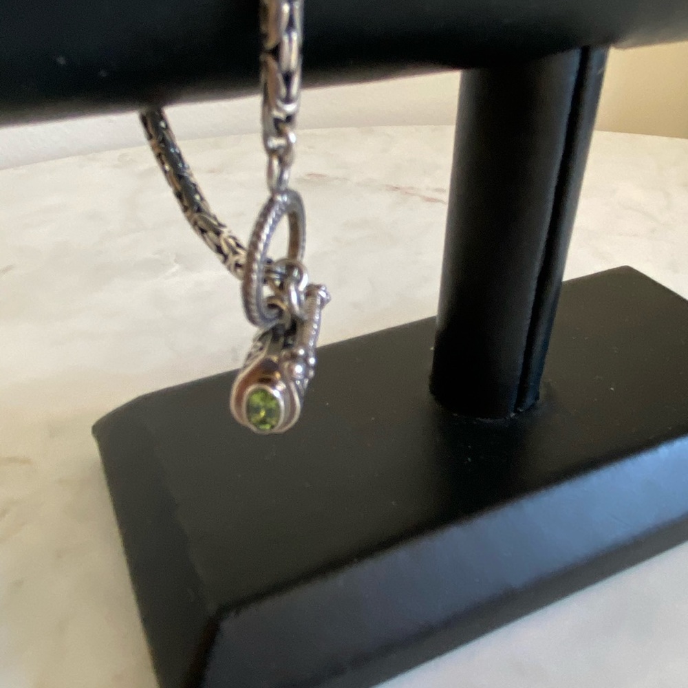 Silver Chain Bracelet w/ Gemstones